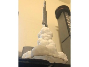 low-poly falcon heavy hollow Auspuff Skulpturen Rauch spacex 3d print model - Mito3D