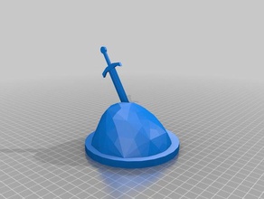 sword rock 3d print model - Mito3D