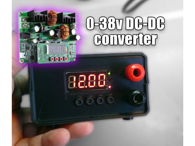 d3806 dc-dc buck boost converter 38v - power supply box electronics ebay enclosure cover step down regulator up 3D print model - Mito3D