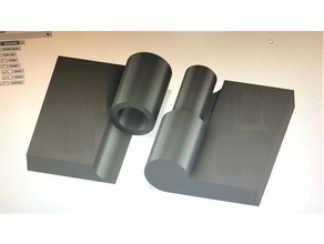 simple hinge filled + 123d custom file parts basic charni re infill pleine remplie 3d print model - Mito3D