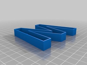 perimetro lettera m segni e loghi 3d print model - Mito3D