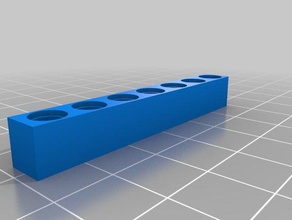 lego seven-hole piece - perfect fit pe 7 furos encaixe perfeito 3d printing brick mindstorms 3d print model - Mito3D