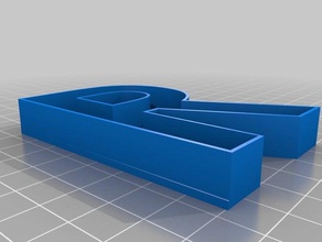 marquee letter r signs & logos 3d print model - Mito3D