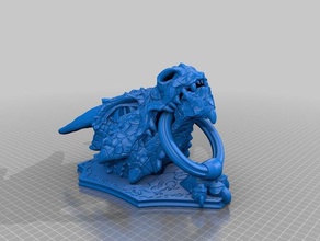 dragon porte heurtoir - optimisé 150k polys modèles 3d print model - Mito3D