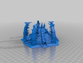 zerg hive ora senza invertito normali video giochi starcraft 3d print model - Mito3D