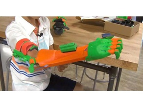 enable - garrett's modified arm 3d printing cool custom e-nable prosthetic fablab hand medical opensource solidworks uta 3d print model - Mito3D