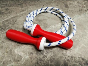 skipping rope handles threaded caps toys & games 3d print model - Mito3D