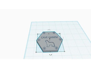 cave canem la placa La impresión en 3d 3d print model - Mito3D