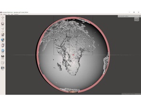 geodetica sferica lithophane sculture mondo paralume 3d print model - Mito3D