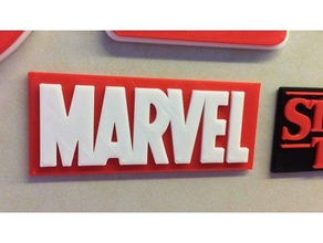 marvel logo multicoloured signs & logos hulk iron man loki comics thor 3d print model - Mito3D