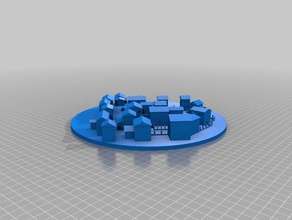 carentan call duty map buildings & structures 3d print model - Mito3D