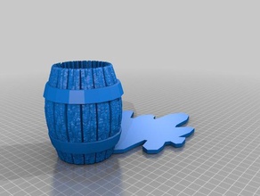 fass ohne boden uebergelaufen barrel without spilled models 3d print model - Mito3D