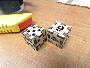 laser cut dice 3d print model - Mito3D
