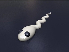 speedy sperm decor cartoon decoration decorative desk toy sculpture spermatozoon spermium 3d print model - Mito3D