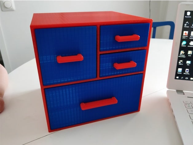 pequena gaveta organização secretária organizador o peças pequenas de armazenamento coisas 3D print model - Mito3D