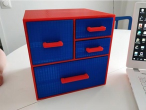 piccolo cassetto organizzazione desk organizer organizzatore piccole parti di stoccaggio roba 3d print model - Mito3D