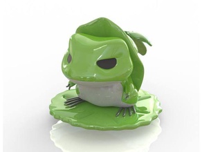 Reisen Frosch Tiere 3danimal Tier grün Skulptur Stein 3d print model - Mito3D