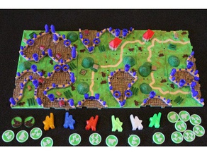 rifraf 3d carcassonne colinas de ovejas juegos y juguetes boardgame juego azulejo 3d print model - Mito3D