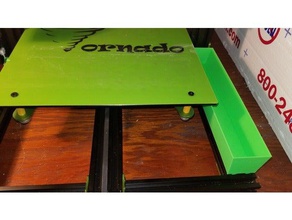 side trough tevo tornado creality cr-10 3d printer accessories cr10 openscad 3d print model - Mito3D
