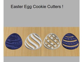egg cookie cutters art cookiecutter cookies cutter easter easteregg eastern design 3d print model - Mito3D
