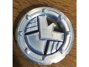 agents shield logo maker coin 3d printing tests 3d print model - Mito3D