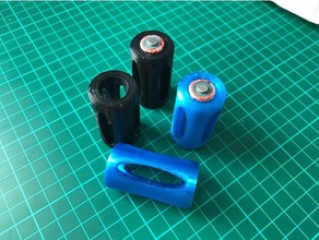 adaptateur lr6 vers lr14 eletrônica bateria aa adaptador baterias a 3d print model - Mito3D