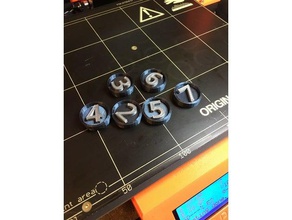 d&d numbered markers tokens toy & game accessories dungeons dragons marker numbers 3d print model - Mito3D