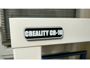 plaque cr-10 Les imprimantes 3d creality immatriculation la support 3d print model - Mito3D