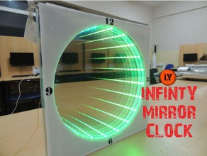 make infinity mirror clock electronics arduino nano ds1302 ds3231 diy led strip multicolor neopixel ring real time rtc wall 3d print model - Mito3D
