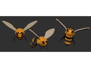 abeille L'impression 3d b3dmax bug organique réaliste la résine 3d print model - Mito3D