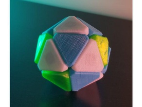 magnetic tetra-bricks construction toys blocks geometric openscad parametric tetrahedron 3d print model - Mito3D