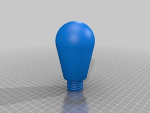 lâmpada negativo boolean diferença A impressão 3d em branco luz meshmixer parafuso soquete torção 3d print model - Mito3D