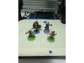 gloomhaven class bases games miniature miniatures 28mm base 3d print model - Mito3D