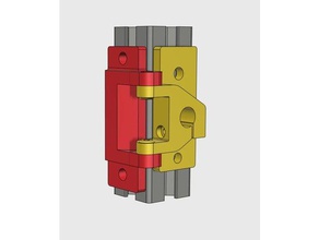 hevo - simple reinforcement rear xy pulley 3d printer parts hcevo hypercube evo evolution mount 3d print model - Mito3D