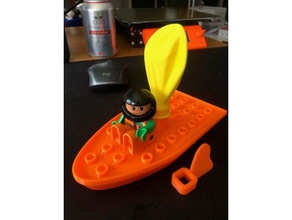 palloncino in barca po ' più grande - giochi e giocattoli lego compatibili duplo 3d print model - Mito3D