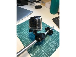gopro quick release ski pole mount sport & outdoors skiing 3d print model - Mito3D
