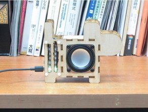 láser de corte pi cero w cachorro altavoz radio por internet del proyecto el audio 3d print model - Mito3D