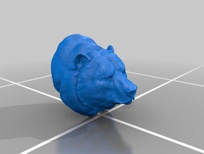 bear head sculptures 3d print model - Mito3D