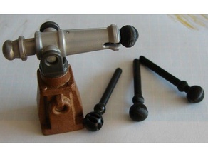 playmobil piccolo pirata cannone bastoncini di proiettili giocattolo & accessori gioco 3d print model - Mito3D