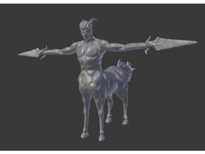 centauro criaturas espada guerrero 3d print model - Mito3D