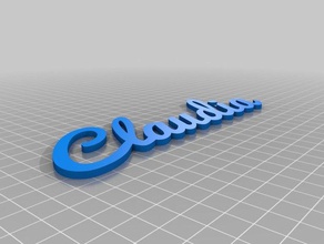 claudia nombre - accesorios 3d print model - Mito3D
