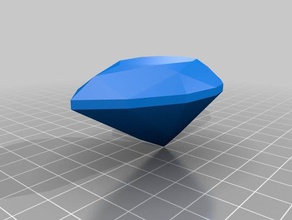 pêra cortada pedra preciosa a arte facetada gem openscad pingente 3d print model - Mito3D