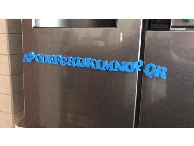 magnatic alphabet fridge - abc kitchen & dining magnet magnetic 3D print model - Mito3D