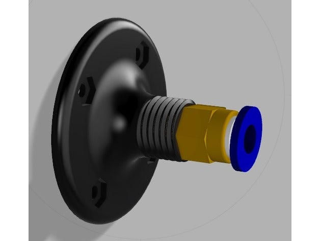 drybox-passthrough 1 8 npt m10 m6 Bowdenzug ptfe fitting 3d Drucker Zubehör drybox filament passthrough 3D print model - Mito3D