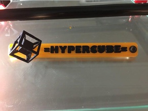 hypercube Typenschild Schilder & logos hypercube-Drucker name-tag 3d print model - Mito3D