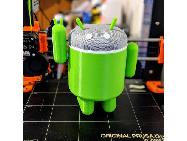 android body google home mini decor logo art 3D print model - Mito3D