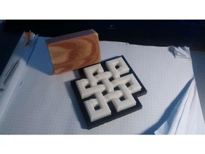 soap dish - infinity cross bathroom holder 3d print model - Mito3D