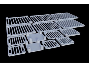 basit fan ızgarası koleksiyonu elektronik 3d print model - Mito3D