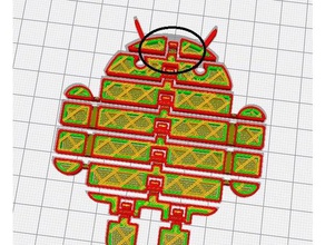 flexi sabit android işaretler ve logolar logosu heykelcik flex 3d print model - Mito3D