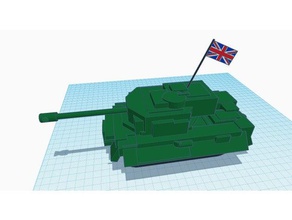ağır tank 3d baskı ordu İngiliz askeri 3d print model - Mito3D